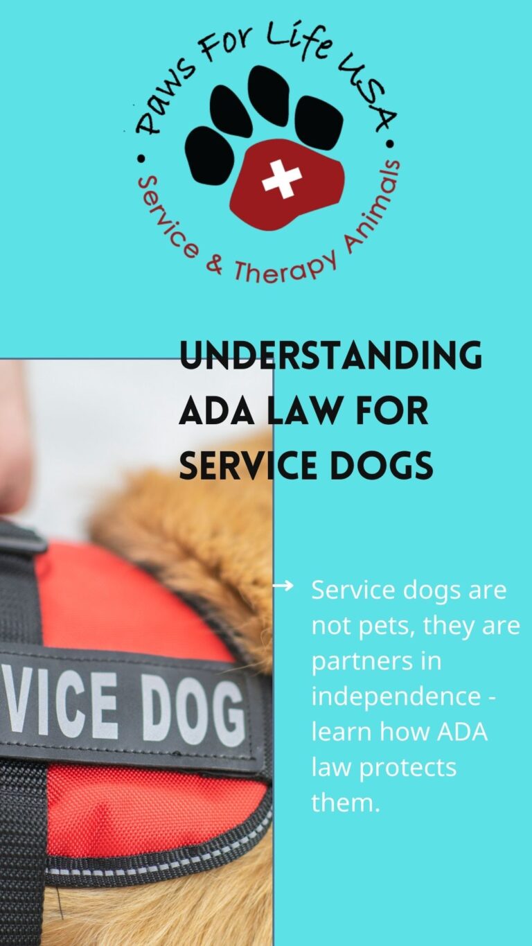 ADA LAW and YOUR SERVICE DOG Paws for Life USA